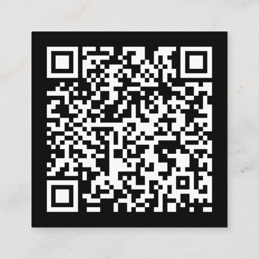 Zwart Art Deco | QR-code | Bruiloft RSVP Informatiekaartje (Achterkant)