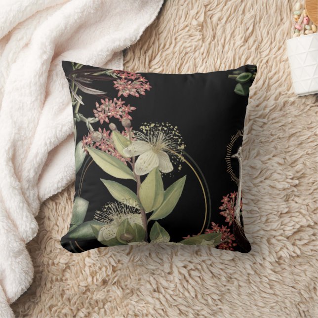 Zwart artistiek ontwerp kussen (Deken)