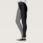Zwart Ash Gary Two Tone Kleur Split Leggings (Links)