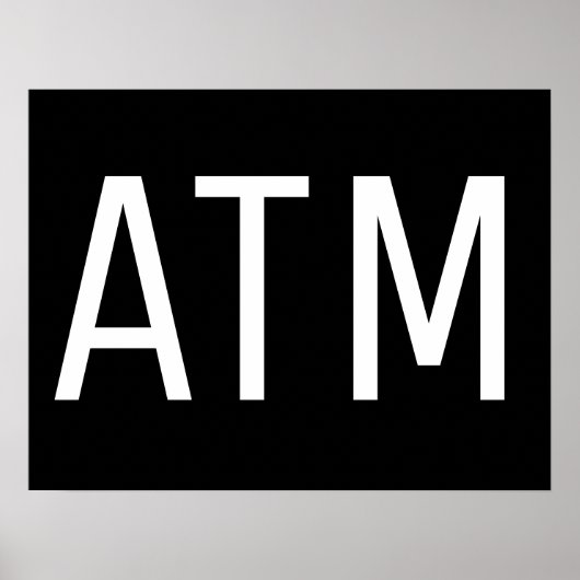 ZWART ATM-TEKEN POSTER (Voorkant)