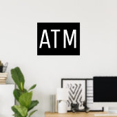 ZWART ATM-TEKEN POSTER (Thuiskantoor)