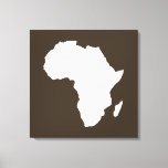 Zwart-Audaciaal Afrika Canvas Afdruk<br><div class="desc">De Afrika-kaart is wit en contrasterend in het Safari-palet van Emporio Moffa,  geïnspireerd door de gewaagde avontuurlijkheid en wildernis van het continent.</div>