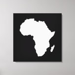 Zwart-Audaciaal Afrika Canvas Afdruk<br><div class="desc">De Afrika-kaart is wit en contrasterend in het Safari-palet van Emporio Moffa,  geïnspireerd door de gewaagde avontuurlijkheid en wildernis van het continent.</div>