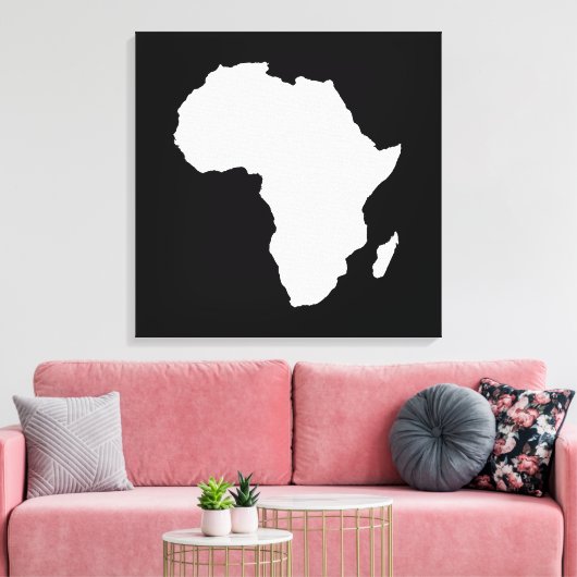 Zwart-Audaciaal Afrika Canvas Afdruk (Insitu (Woonkamer))
