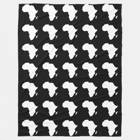 Zwart-Audaciaal Afrika Fleece Deken (Voorkant)
