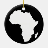 Zwart-Audaciaal Afrika Keramisch Ornament (Achterkant)