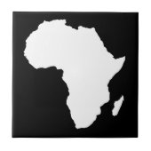 Zwart-Audaciaal Afrika Tegeltje (Voorkant)