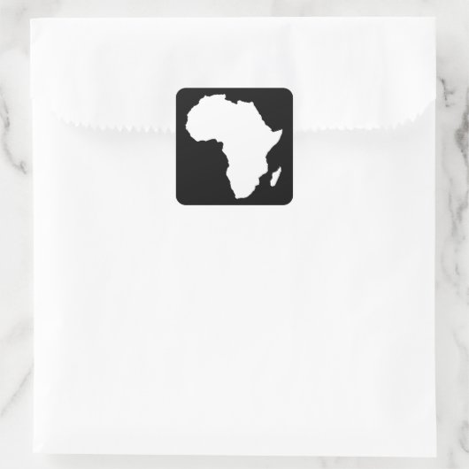 Zwart-Audaciaal Afrika Vierkante Sticker (Tas)