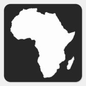 Zwart-Audaciaal Afrika Vierkante Sticker (Voorkant)