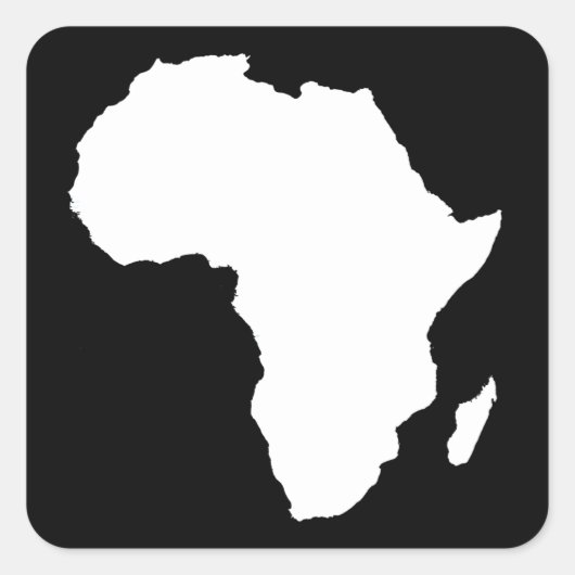 Zwart-Audaciaal Afrika Vierkante Sticker (Voorkant)