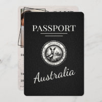 Zwart Australisch paspoort Bewaar de datum