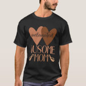 Zwart Autisme Moeder Ausome Moeder Autistisch Kind T-shirt (Voorkant)