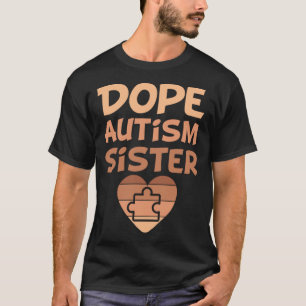 Zwart autisme zus Mijn broer heeft autisme trots a T-shirt