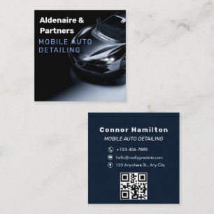 Zwart Auto Detailing, Auto Repair Black QR-code Vierkante Visitekaartje