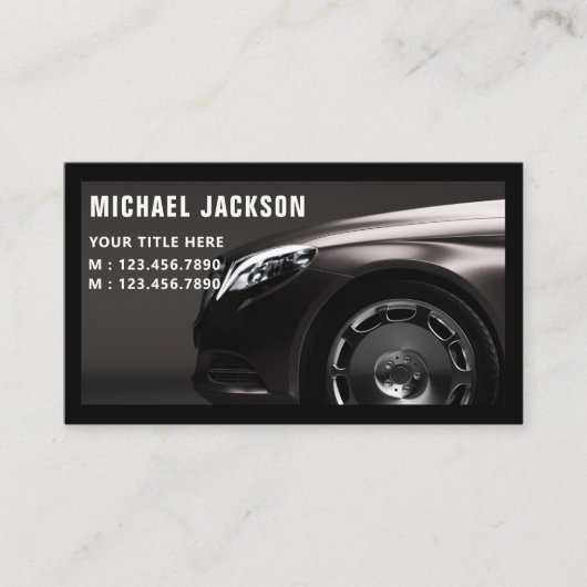 Zwart Auto Detailing, Auto Repair Black Visitekaartje (Voorkant)