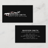 Zwart Auto Detailing, Auto Repair Logo Zwart Busin Visitekaartje (Voorkant / Achterkant)