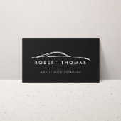 Zwart Auto Detailing, Auto Repair Logo Zwart Visitekaartje