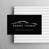 Zwart Auto Detailing, Auto Repair Logo Zwart Visitekaartje