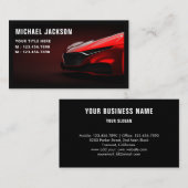 Zwart Auto Detailing, Auto Reparatie Zwart & rood Visitekaartje (Voorkant / Achterkant)