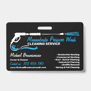 Zwart Auto Drukwas Be power wash REINIGING Badge