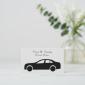 Zwart autoafdrukstuurprogramma visitekaartje (Staand voorkant)