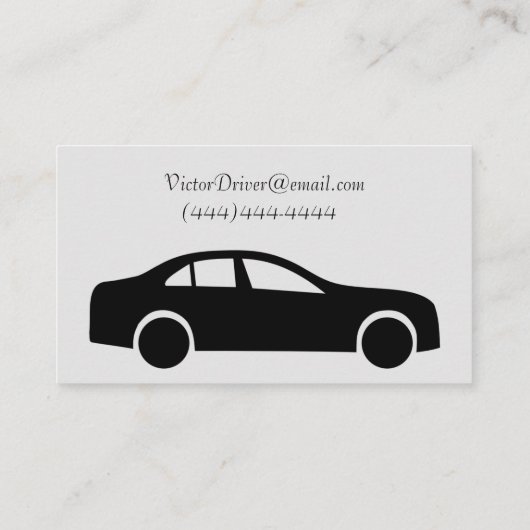 Zwart autoafdrukstuurprogramma visitekaartje (Achterkant)