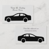 Zwart autoafdrukstuurprogramma visitekaartje (Voorkant / Achterkant)