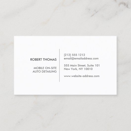 Zwart automatische gegevens, automatische reparati visitekaartje (Achterkant)