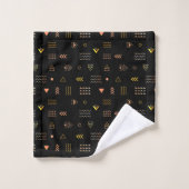 Zwart Azteekse patroon Bad Handdoek (Wasdoekje)