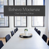 Zwart B&W Kantoor Deurteken Naam Bord Deurbordje