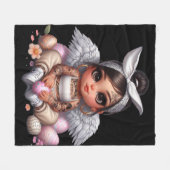 Zwart Baby Angel Fleece (Voorkant (Horizontaal))