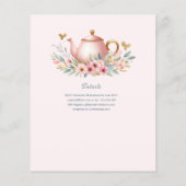 Zwart Baby Meisje is Brouwen Tea Party Douche Flor (Achterkant)