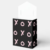 Zwart & Baby Roze X O XO XO's Trendy Cute Bedankdoosjes (Geopend)