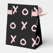 Zwart & Baby Roze X O XO XO's Trendy Cute Bedankdoosjes (Achterkant)