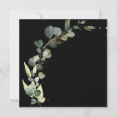 Zwart Baby shower groen eucalyptus Kaart (Achterkant)