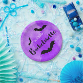Zwart Bachelorette Bat Witchy Papieren Bordje (Feest)