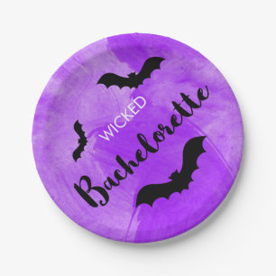 Zwart Bachelorette Bat Witchy Papieren Bordje