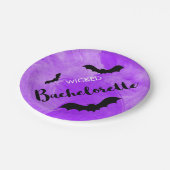 Zwart Bachelorette Bat Witchy Papieren Bordje (Gekanteld)