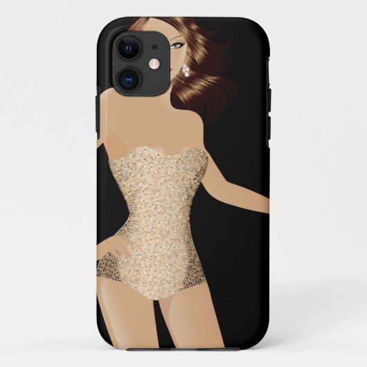 Zwart badpak Meisje iPhone 5 Barely There™ Case-Mate iPhone Case (Achterkant)