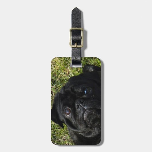 zwart bagagelabel (Voorkant verticaal)