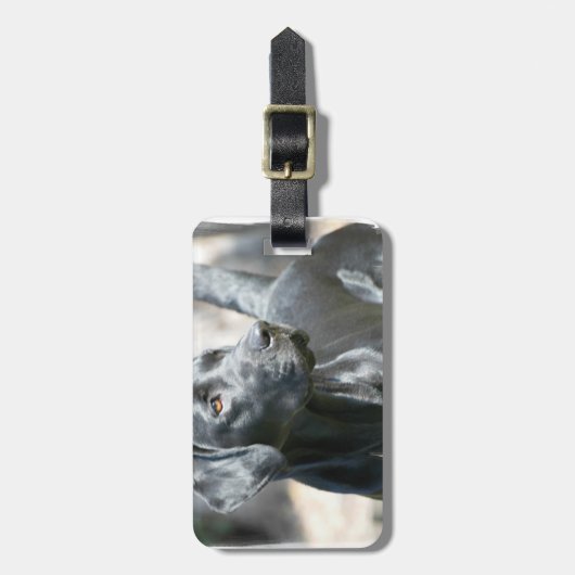 Zwart Bagagelabel (Voorkant verticaal)