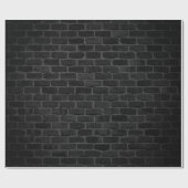 Zwart bakstenen patroon cadeaupapier (Vlak)