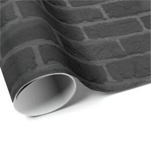Zwart bakstenen patroon cadeaupapier