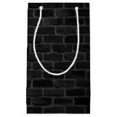 Zwart bakstenen patroon klein cadeauzakje (Voorkant)