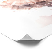 Zwart Ballerina, Bord Roze Tutu, Gouden Kroon Poster (Hoek)