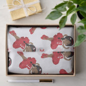 Zwart Ballerina in Red Tutu Tissue Paper Tissuepapier (Geschenk)