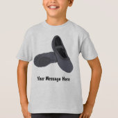 Zwart balletschoen — Persoonlijk bericht T-shirt (Voorkant)