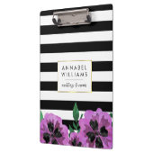 Zwart bandbreedtes en Paars gepersonaliseerd klemb Klembord (Links)