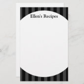 Zwart bandenrecept notitieblok briefpapier (Voorkant / Achterkant)