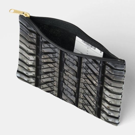 Zwart bandrubber automobieldecor etui (Open)